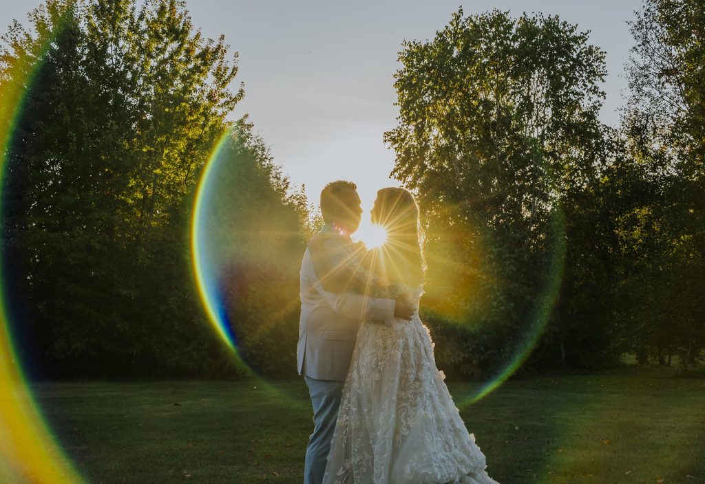 Couple portraits during golden hour in Sudbury, Ontario